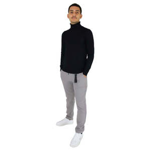 Pantalon homme gris coupe slim décontracté - Product Image 4
