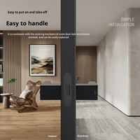 Serrure connectée intelligente en alliage d'aluminium pour porte en bois, avec empreinte digitale, mot de passe, carte et clé, contrôle via l'application Tuya pour le stockage des données cloud
