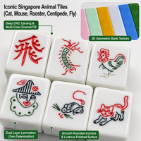 Zunbao Singapur-Version Melamin-Mahjong-Set mit 40-mm-Steinen und PVC-Farbbox-Verpackung, anpassbar