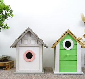 Groothandel Outdoor Houten Vogel Woonhuizen Opknoping Vogelhuis Fokkooi - Product Image 3