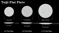 Service de table en porcelaine fine de luxe Taiji White, élégant, avec assiettes à dessert, pour mariage, anniversaire, restauration fine