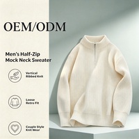 Pull à manches longues de style japonais pour hommes et femmes, avec col montant et tissu doux et chaud, idéal pour les tenues assorties de couple et la superposition
