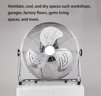 Serre de ferme de volaille puissante haute vitesse bobine de refroidissement industrielle pliable ventilateur circulateur d'air ventilateur de sol
