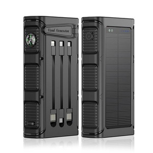 Công suất cao 20000mAh ngoài trời năng lượng mặt trời ngân hàng điện với các tính năng ánh sáng Tay quay điện thế hệ 10 Wát & 20 Wát Công suất đầu ra - Product Image 2