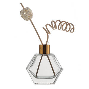 Luxus 80ml Home Room Relief Klarglas Ätherisches Öl Luxus Aroma therapie Dekorativer <span class=keywords><strong>Duft</strong></span> für Parfüm von Flat Hexagonal - Product Image 3