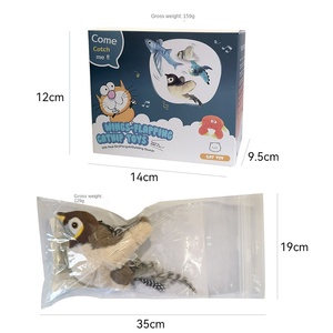 Çevre dostu Xinliang Flap sallamak kuş oyuncak kediler için hayvan desen kendinden merhaba simülasyon serçe peluş Bite dayanıklı sınır ötesi - Product Image 4