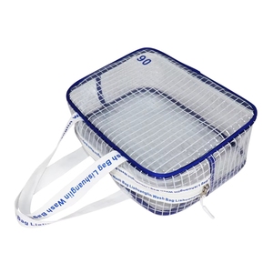 กระเป๋าใส่เครื่องสำอางแบบกันน้ำ PVC ไม่ทอ ขนาดเล็ก พร้อมหูหิ้ว ลายตาราง 10 มม. ป้องกันไฟฟ้าสถิต ESD สำหรับเดินทาง - Product Image 6