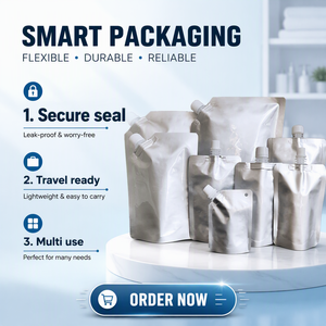 Individuell bedruckbare, transparente Standbeutel (4L, <span class=keywords><strong>5L</strong></span>) für Flüssigkeiten – recycelbar, mit Ausgießer, für Getränke, Catering, Wasser, Saucen, Gewürze, Milch, Cola - Product Image 6
