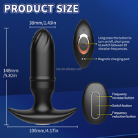 SacKnove kabellos elektromagnetisch usb 10 geschwindigkeiten männlich sexspielzeug vibrator anal po-stecker silikon prostata-massagegerät