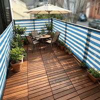 Filet d'ombrage HDPE pour extérieur, pour balcon, terrasse et clôture de jardin, pour bloquer la vue et réduire l'exposition au soleil
