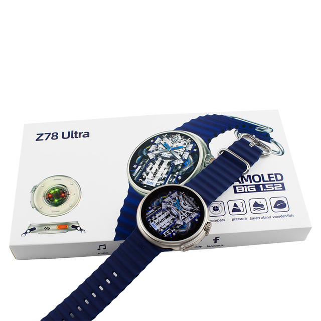 2026 New Z78 Ultra Simple Fashion Smart Watch Body Temperature Heart Rate Exercise Voice Sleep Monitoring Smart Watch for Men