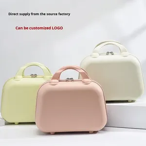 Mini valise de maquillage de voyage en polychrome à coque rigide, valise de transport en PP, logo personnalisable OEM - Product Image 1