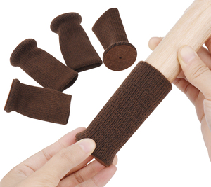 Chaussettes <span class=keywords><strong>de</strong></span> jambe <span class=keywords><strong>de</strong></span> <span class=keywords><strong>chaise</strong></span> avec Velcro High Elastic Knitted Chair Leg Floor Protectors Chair Leg Covers Set, Déplacez-vous facilement et réduisez le bruit - Product Image 6