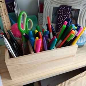 Custom Office Desk <strong>Storage</strong> Organizer Pen Holder <strong>Storage</strong> Stand Organizer <strong>Box</strong> Custom Size 3 Grid Solid <strong>Wood</strong> <strong>Box</strong> with Dividers - Product Image 5