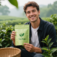 Sachet Doypack en plastique thermoscellable à impression numérique, faible MOQ, pour poudre de thé vert Matcha, pour salade et lait, échantillon gratuit