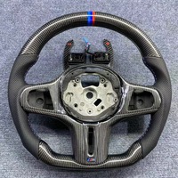 Volant sport en cuir perforé noir et carbone pour BMW E90 F10 F30 F31 F32 F36 F20 E92 E60 X6 E71 F20 F36 E70 M3 M5