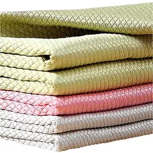 YSD trapos de limpieza industrial Cotten Kitchen Towel Custom Print Terry Custom Fish Scale Set Double Side 1400 Gsm Dish Towels