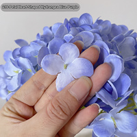 Bunga Hydrangea Buatan Bentuk Hati 216 Kelopak, Tangkai Bulat, untuk Dekorasi Vas Pernikahan (Grosir)