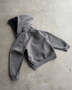 Custom Zipup <strong>Hoodie</strong> Unisex <strong>Boxy</strong> Zipper <strong>Blanks</strong> 500 Gsm <strong>Hoodie</strong> Cotton Heavyweight Fleece Cropped Men Zip up <strong>Hoodie</strong> - Product Image 6