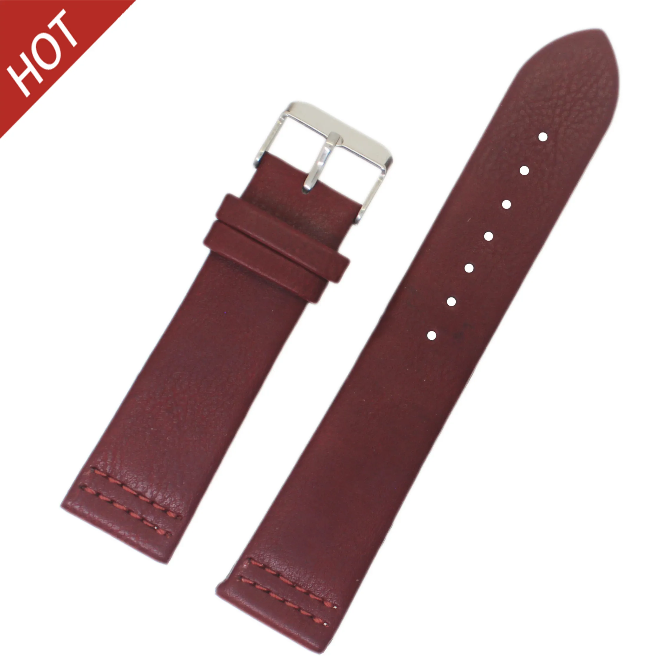 Watch Band Strap Custom Handmade Amazon Vintage Pin Skin Calf Skin Leather Men Wholesale Stainless Steel Pu Leather 18-26mm