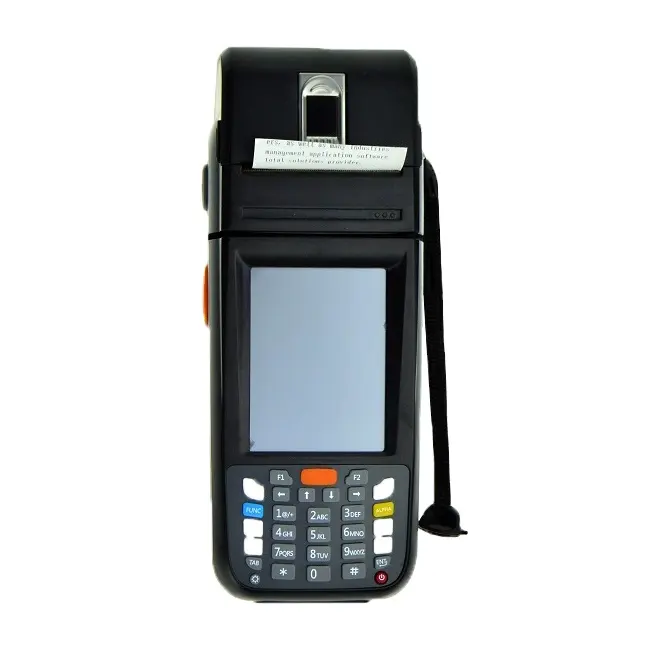 Handheld windows mobile touch screen pos terminal with printer rfid fingerprint barcode scanner msr