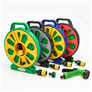 Carrete de <span class=keywords><strong>manguera</strong></span> y <span class=keywords><strong>manguera</strong></span> plana de jardín de tubo interior de PVC de <span class=keywords><strong>15</strong></span> <span class=keywords><strong>metros</strong></span> en caja de color personalizable de gran venta - Product Image 6