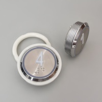 Bouton d'appel d'ascenseur en acier inoxydable, bouton rond 24V 12V avec LED ROUGE, design moderne pour hôpital, villa, appartement, hôtel