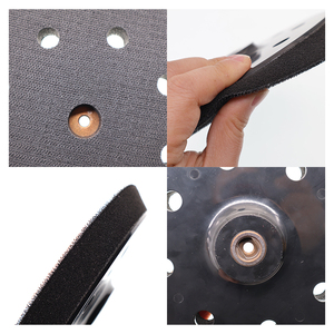 Plaque de support abrasive noire de 7 pouces à 8 trous avec fixation auto-agrippante pour ponceuse à cloisons sèches, disque de polissage et de meulage du bois - Product Image 3
