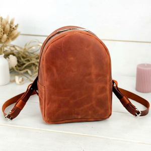Mochila Mini de Cuero Genuino con Logotipo Personalizado, Mochila Pequeña de Piel Vacuna para Mujer, Bolso de Viaje de Lujo para Dama, Fábrica LSBP-0107 - Product Image 1