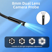 Caméra d'inspection industrielle étanche avec écran 4,5 pouces, caméra endoscopique flexible de 8 mm et batterie au lithium 2500 mAh – Prix usine