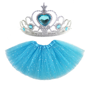 Ensemble de ballet pour fille MS Cute Girl, robe de princesse à 3 couches, jupe tutu scintillante pour fête d'anniversaire, avec couronne - Product Image 6