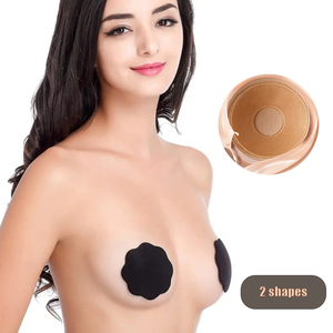 Pegatinas de <span class=keywords><strong>Silicona</strong></span> Redondas para el Pecho para Mujer, Adhesivo de Un Solo Uso, Cubrepezones Invisibles para Ropa Interior - Product Image 1