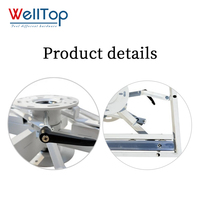 WELLTOP Promotion : Mécanisme de table à manger extensible coulissant en alliage d'aluminium 360° pour accessoires de mobilier °   Cadre rotatif