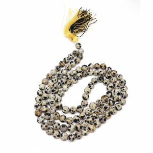 Jaspe dálmata de cristal de la mejor calidad Mala Jap Mala Premium Gift de AAMEENA AGATE-Venta al por mayor disponible - Product Image 1