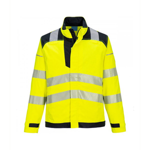 Chaqueta Reflectante de Alta Visibilidad Clase 3, Impermeable y Transpirable para Trabajadores de Carreteras, Cinta Reflectante de 360 Grados, Resistente a Tormentas, para la Noche - Product Image 1
