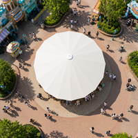 Parasol géant d'extérieur de 8 m, robuste, pour hôtels, complexes hôteliers, restaurants et projets commerciaux