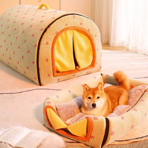 Jinshwaypets חורף רך מוצק חם בית מחמד נייד לשטיפת מערה מיטה נשלפת כרית נשלפת כרית חתולים כלבים כלבים מקורה בשינה חיצונית - Product Image 1