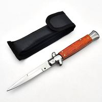 Hete Aanbieding Scherpe Rand Draagbare Italiaanse AKC Roestvrijstalen Mes met Hars Handvat voor Zelfverdediging Tactische EDC Zakmes Jachtmes