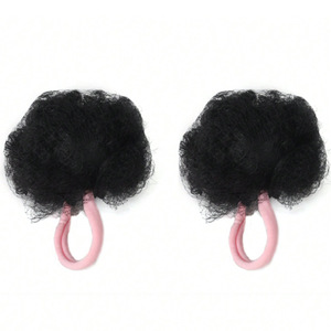 Vente en gros pour le commerce extérieur : <span class=keywords><strong>Queue</strong></span> <span class=keywords><strong>de</strong></span> <span class=keywords><strong>cheval</strong></span> synthétique pré-collée, très tendance et mignonne, style africain, pour enfants, avec boule éclatante, produit phare - Product Image 3
