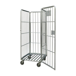 Logistiek Vier Wielen Opvouwbare Metalen Gaas Opslag Rollende Magazijn Kooi <span class=keywords><strong>Trolley</strong></span> - Product Image 2