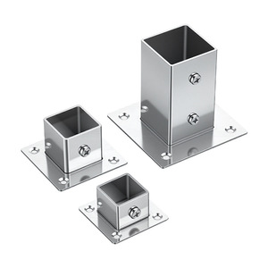 Zuoiv Stainless Steel Square Tube Flange Seat 40x40mm Thickened Universal Mounting <b>Bracket</b> For Rack <b>Shelf</b> Support - Product Image 5