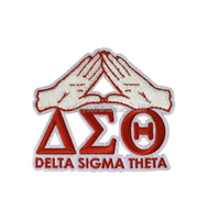 Patch brodé en chenille rouge Delta Sigma Lady pour vêtement