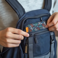 Porte-cartes personnalisé double face en cuir PU avec imprimé corail et poissons de récif océanique