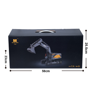 LEHOO Huina <span class=keywords><strong>1592</strong></span> 1/14 22CH RC Excavator Modèle en alliage plastique Excavator Toy Truck Engineering Vehicles RC Car - Product Image 3