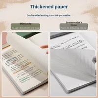 Cuaderno Simple A5 de 100 Hojas, Bonito Cuaderno Universitario Grande con Cubierta de Cuero, Encuadernación Térmica Impresa