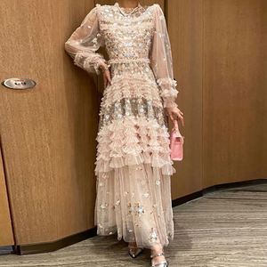 Bettergirl dolce Cross-border maglia ricamata abito lungo per banchetti abiti da festa Casual eleganti da donna Sexy - Product Image 2