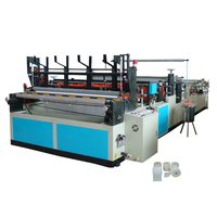 Ligne de production automatique de papier de cuisine de toilette de rebobinage de perforation de tissu d'impression couleur
