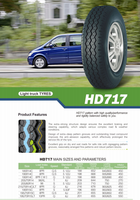 Neumáticos Haida HD717 LT para Camioneta de Carga, Uso Comercial, Radiales sin Cámara, de Alta Resistencia