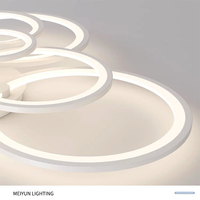 Style scandinave salle à manger chambre plafonnier minimaliste salon circulaire blanc intérieur Led plafonnier pour la maison