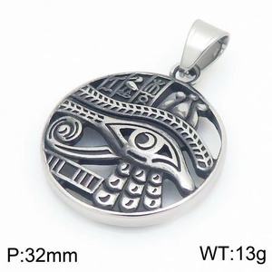 Gioielli alla Moda, Collana con Pendente Occhio di Horus in Stile Antico Egizio, in Acciaio Inossidabile per Uomo, Accessorio di Moda - Product Image 6